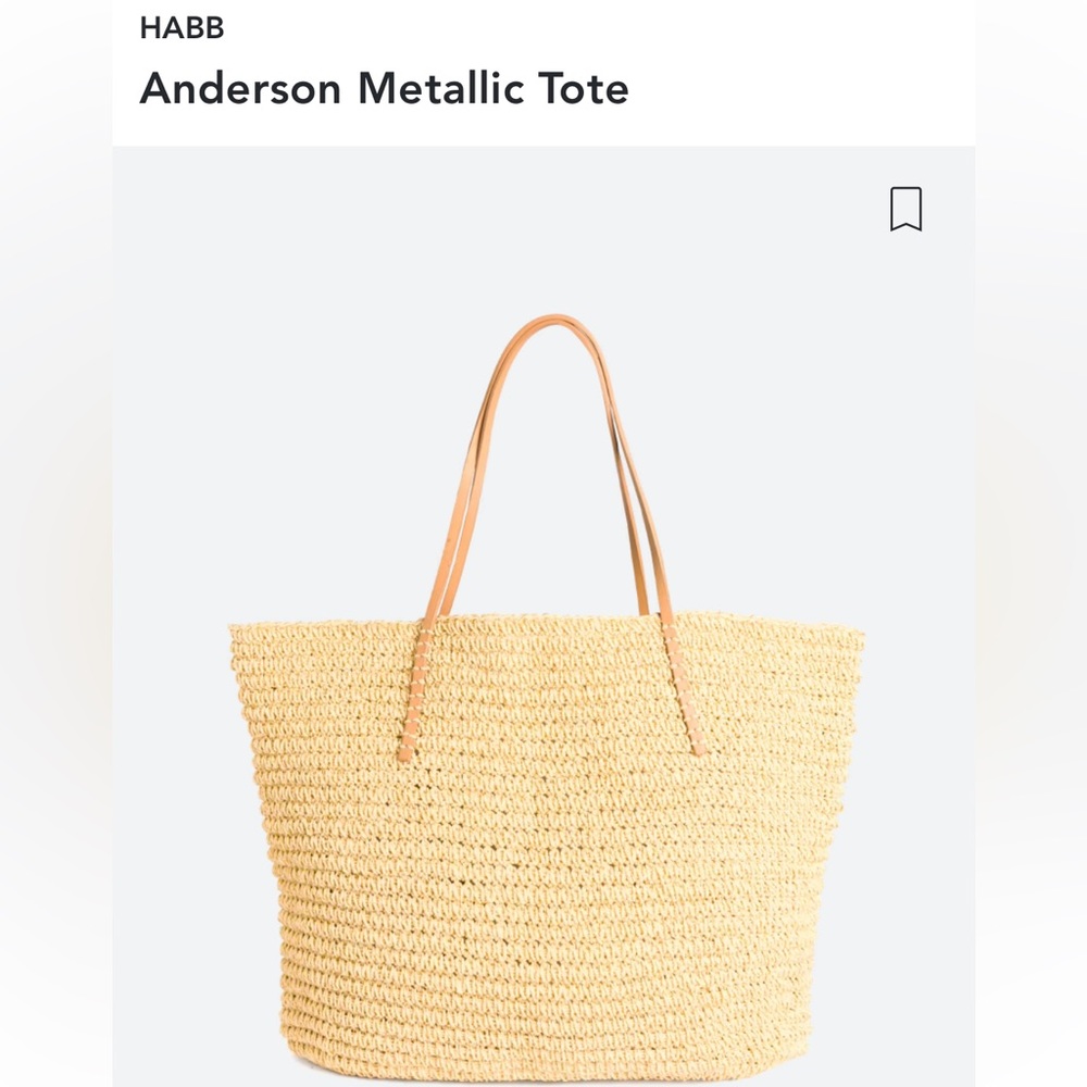 Haab Anderson metallic tote NWOT